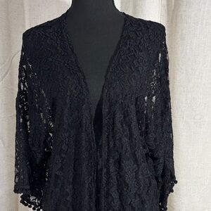 Blu Planet Black Lace Cardigan/Kimono